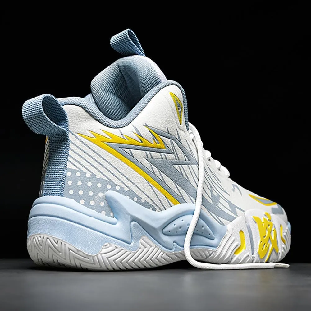 NCNDB Unisex Fashion Basketball Shoes High Top Anti Slip Sneakers Breathable Running Sports Shoes