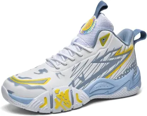 NCNDB Unisex Fashion Basketball Shoes High Top Anti Slip Sneakers Breathable Running Sports Shoes