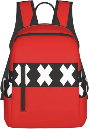 Netherlands Holland Flag Casual Backpacks Large Capacity Laptop Backpack Sports Fitness Rucksack Travel Carry-On Daypack Work Bag for Outdoor Camping