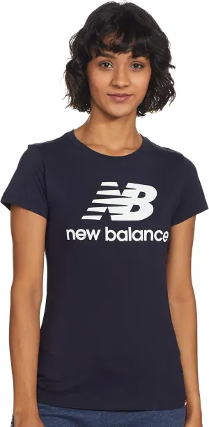 New Balance Women's Nb Essentials Stacked Logo Short Sleeve 19
