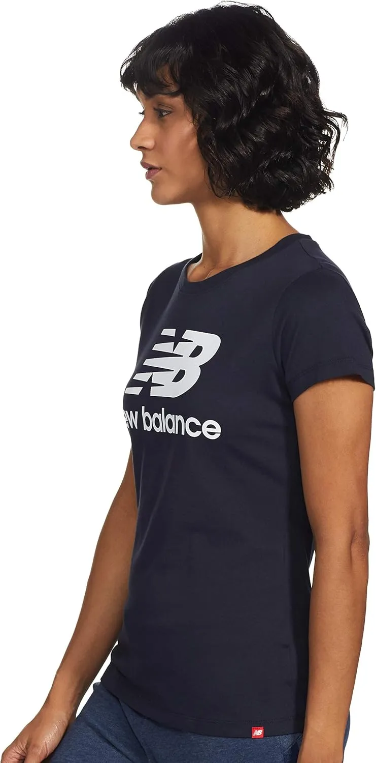 New Balance Women's Nb Essentials Stacked Logo Short Sleeve 19