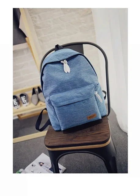 New Fashion Simple Canvas Backpack