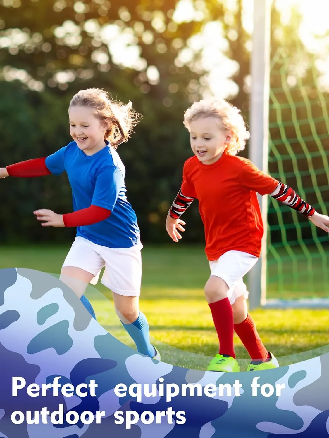 Newcotte 12 Pairs Arm Sleeves for Kids Compression Football Baseball Youth UV Protection Breathable Cooling Sleeve