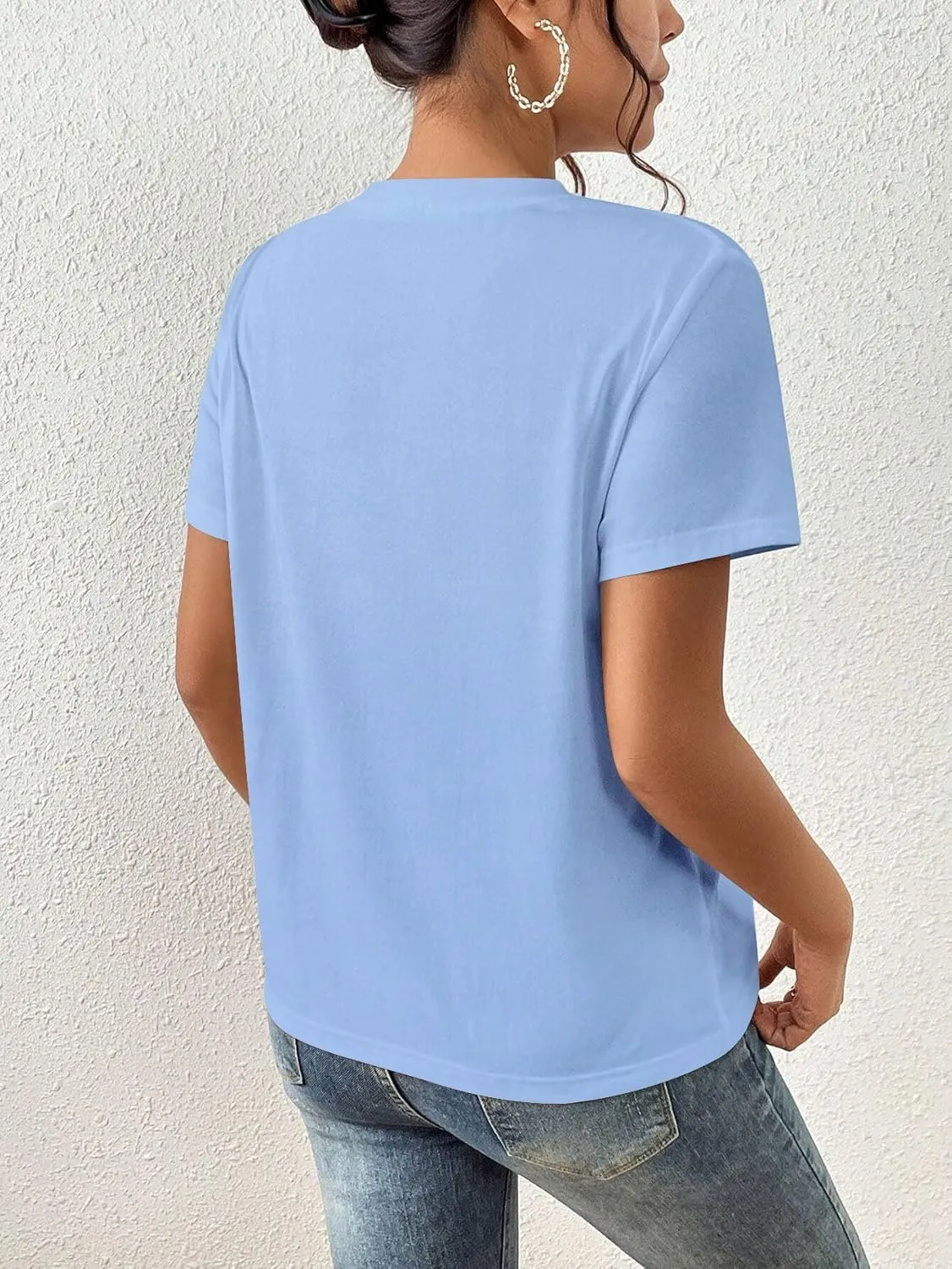 Nicetage Women Vintage Space Shuttle Graphic T-Shirt NASA Letter Print Shirt Casual Tee Tops