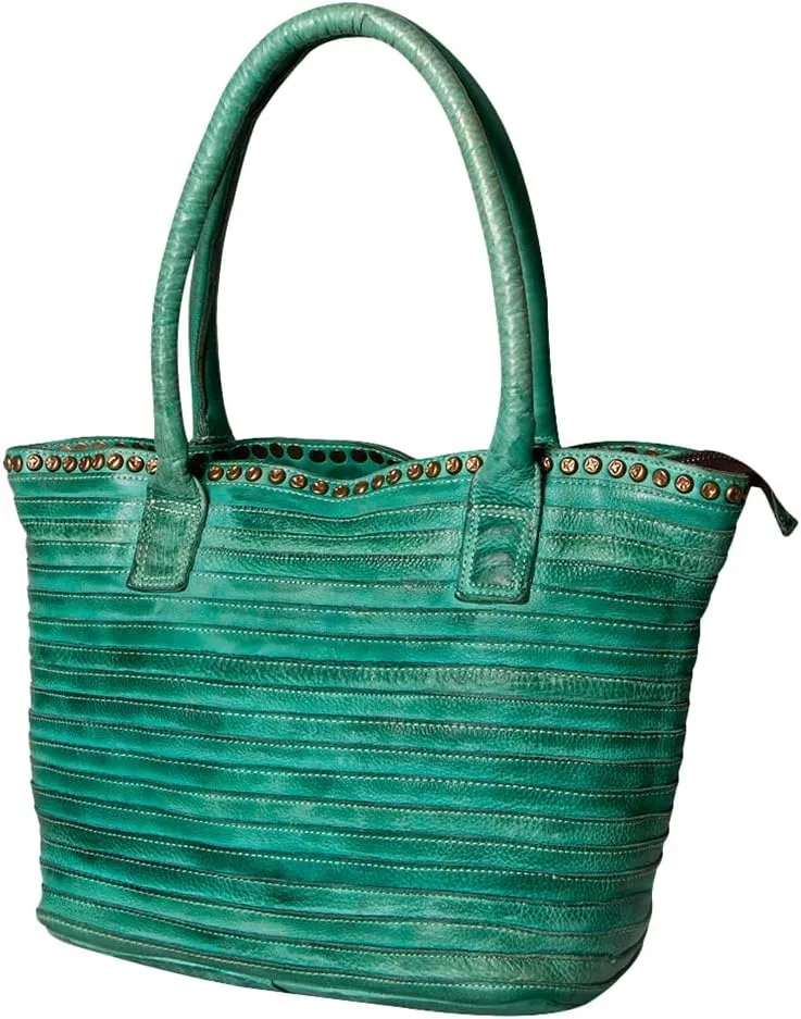 Nmbgm104C Tote Vintage Handmade Genuine Cowhide Leather Women Bag Western Handbag Purse