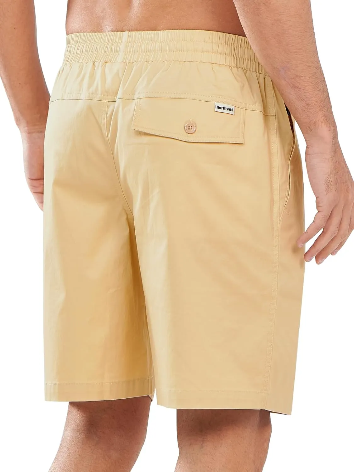 NORTHYARD Men's Casual Shorts-Cotton 9" Golf Work Summer Beach Hiking Shorts with Pockets
