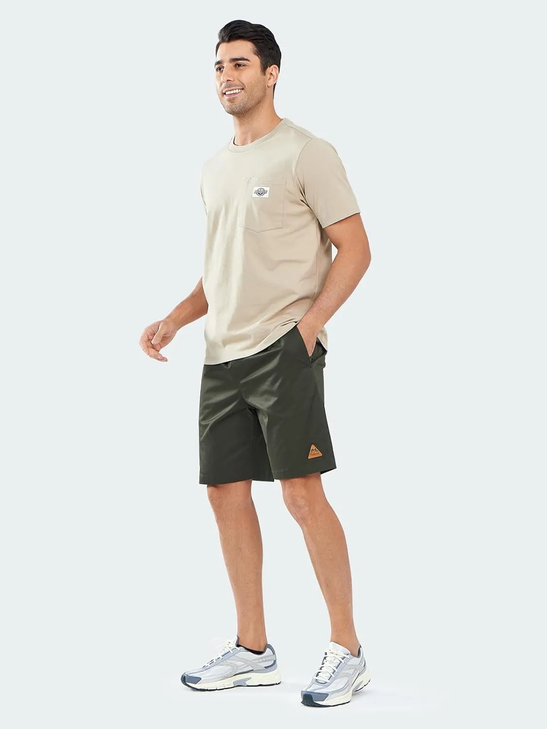 NORTHYARD Men's Casual Shorts-Cotton 9" Golf Work Summer Beach Hiking Shorts with Pockets