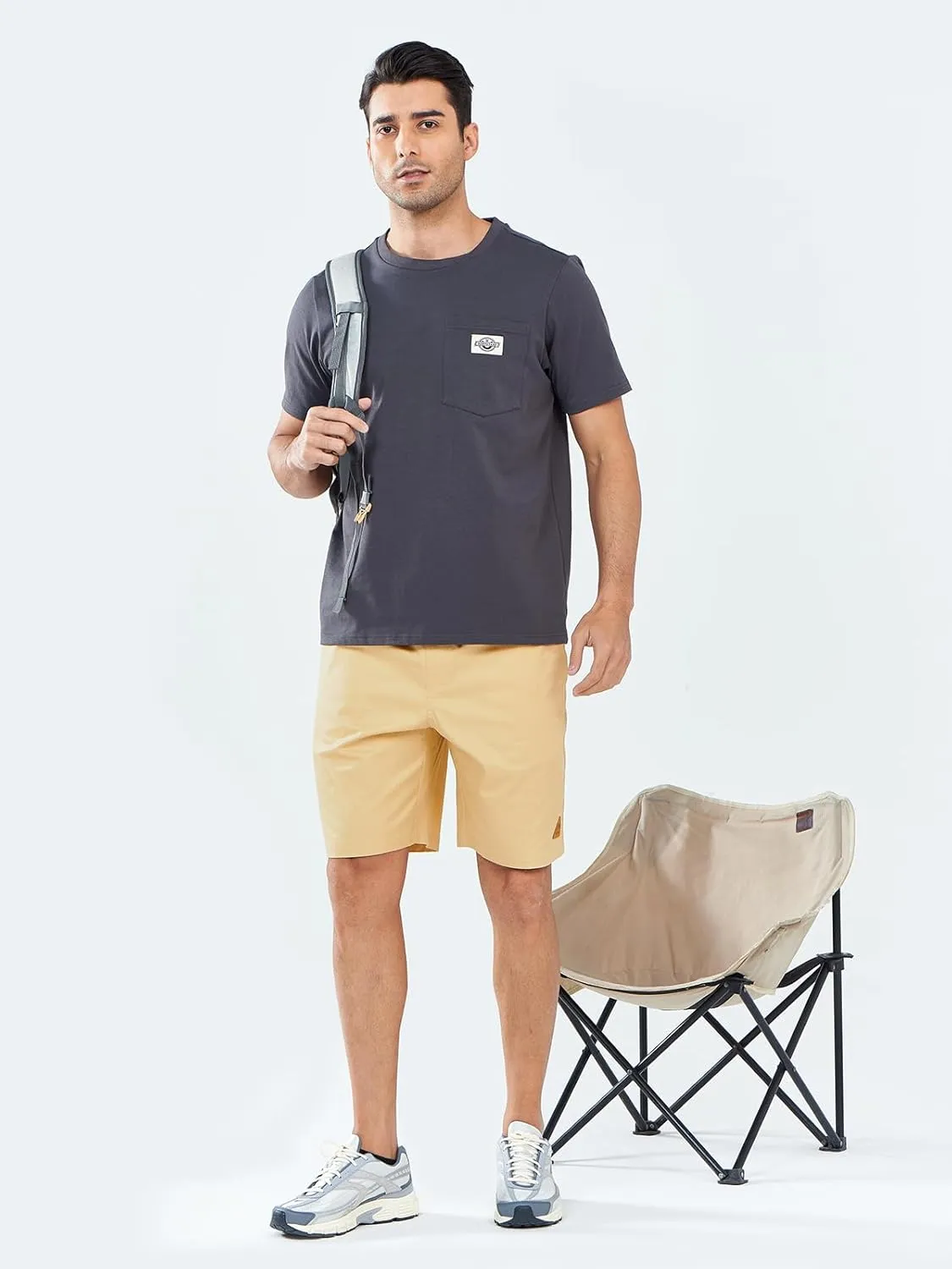 NORTHYARD Men's Casual Shorts-Cotton 9" Golf Work Summer Beach Hiking Shorts with Pockets