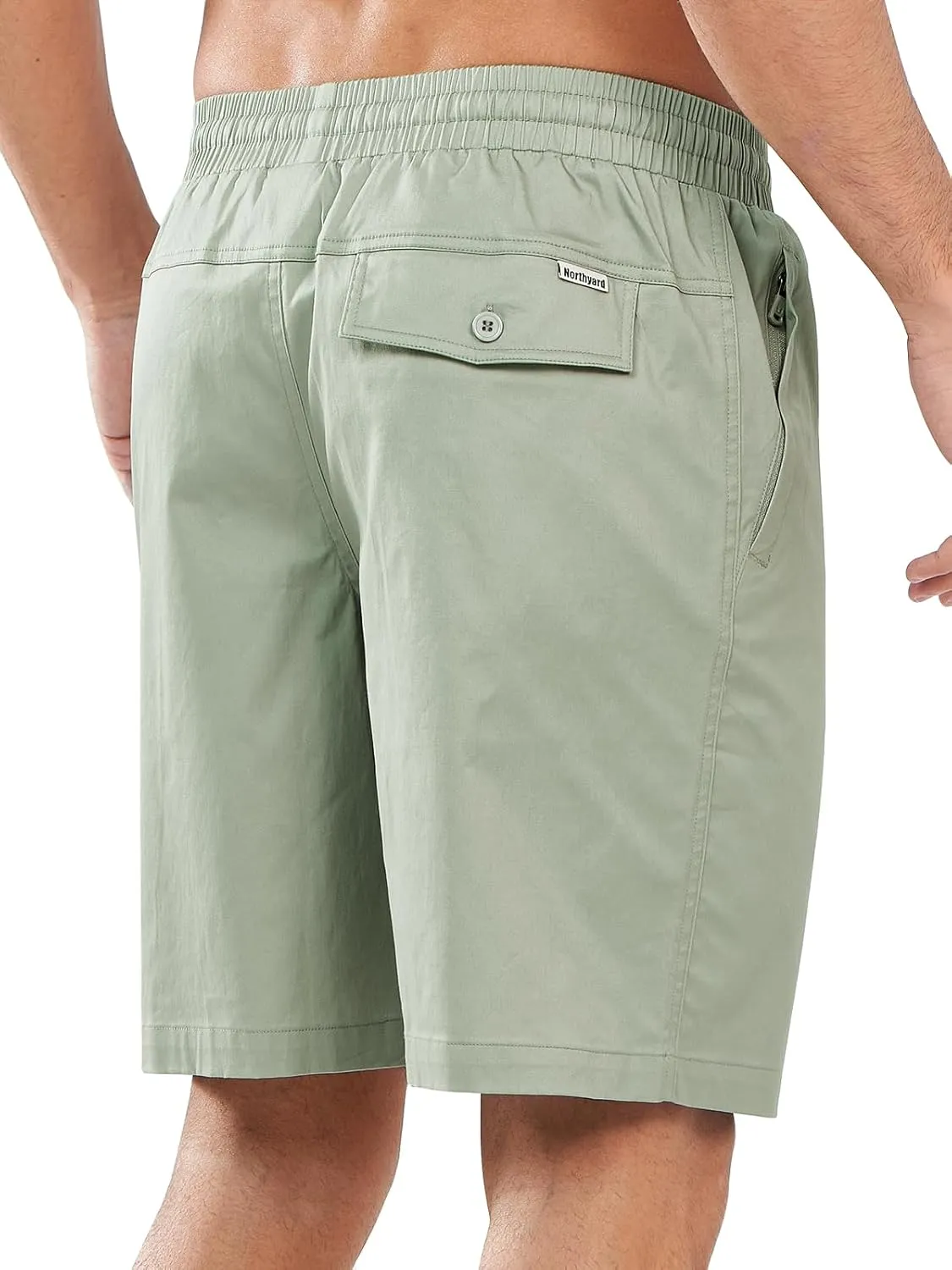 NORTHYARD Men's Casual Shorts-Cotton 9" Golf Work Summer Beach Hiking Shorts with Pockets