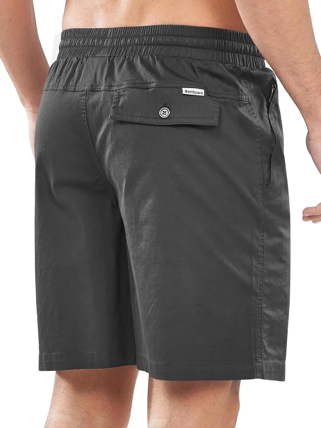NORTHYARD Men's Casual Shorts-Cotton 9" Golf Work Summer Beach Hiking Shorts with Pockets