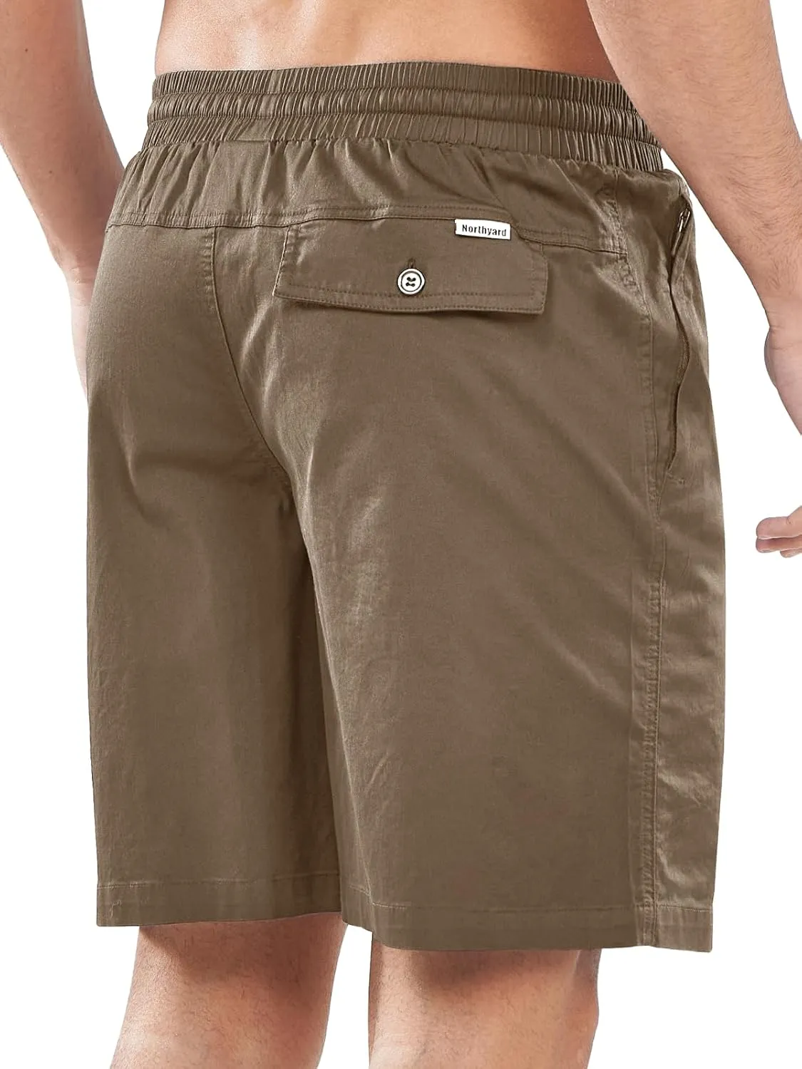NORTHYARD Men's Casual Shorts-Cotton 9" Golf Work Summer Beach Hiking Shorts with Pockets