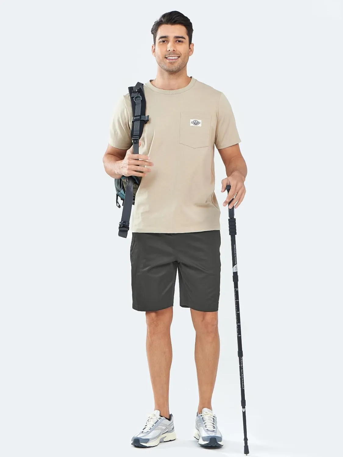NORTHYARD Men's Casual Shorts-Cotton 9" Golf Work Summer Beach Hiking Shorts with Pockets