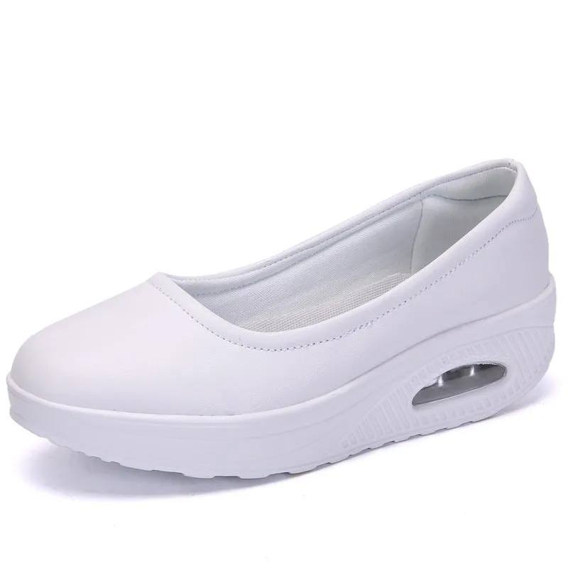Nurse Shoes Mother Shoes Four Seasons Leather Casual Sports Shoes| mother shoes