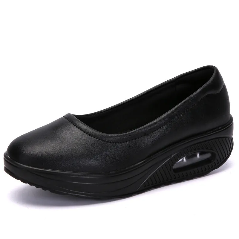 Nurse Shoes Mother Shoes Four Seasons Leather Casual Sports Shoes| mother shoes