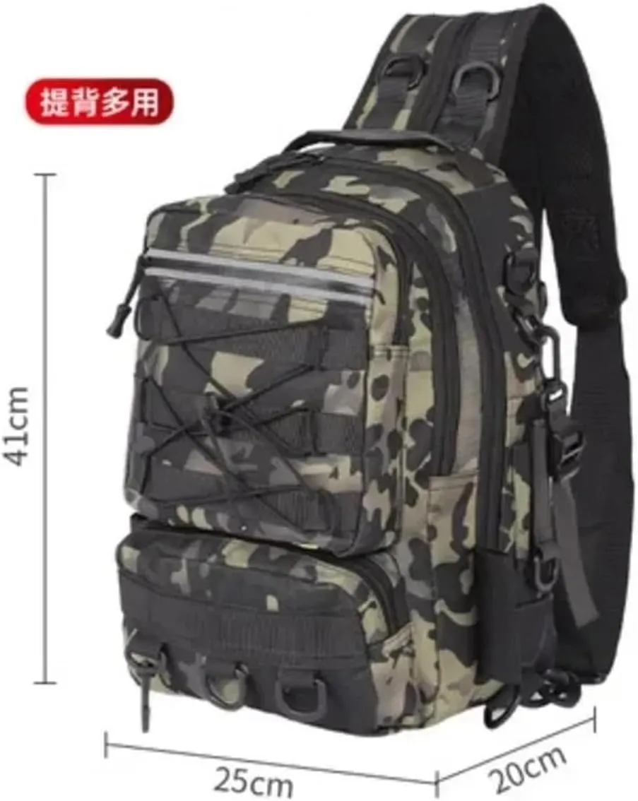 Nylon Waterproof Outdoor Rucksacks Tactical Sports Camping Hiking Trekking Fishing Hunting Bag Backpack(D)