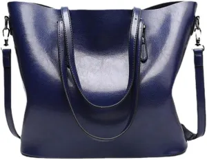 Oil Leather Tote Bag Fashion Ladies Big Bag Shoulder Crossbody Bag
