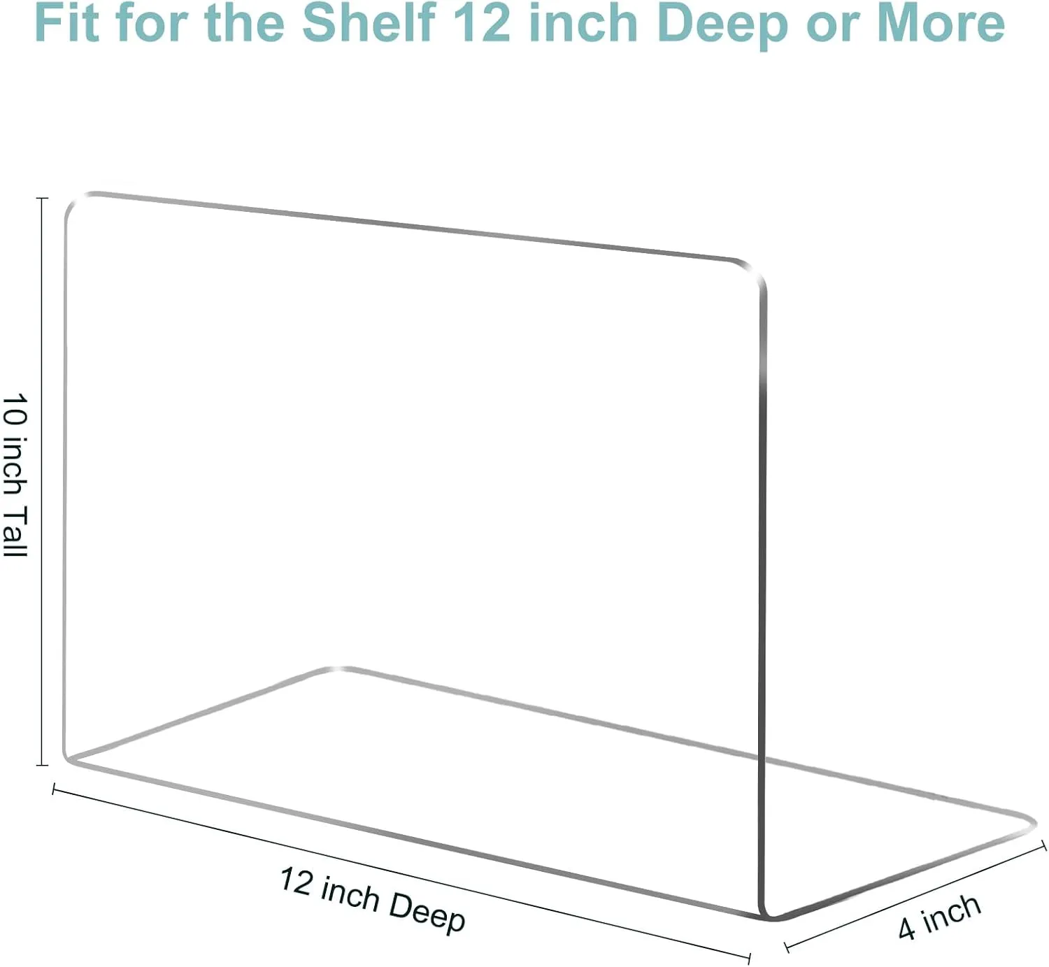 OKPOW Acrylic Shelf Dividers for Closet Organization: 12 Pack Tall Durable Clear Shelves Separators for Clothing Adjustable