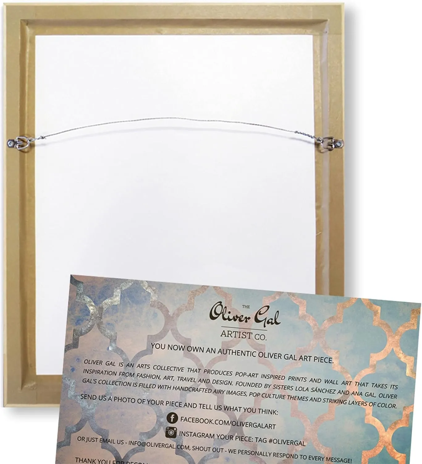 Oliver Gal Fashion and Glam Wall Art Canvas Prints Gold Infinite Perfume Home Décor, 16x24, White Frame