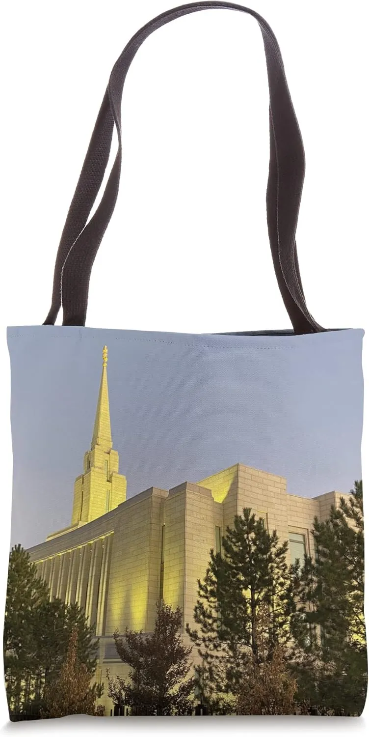 Oquirrh Mountain Temple LDS 5 Tote Bag