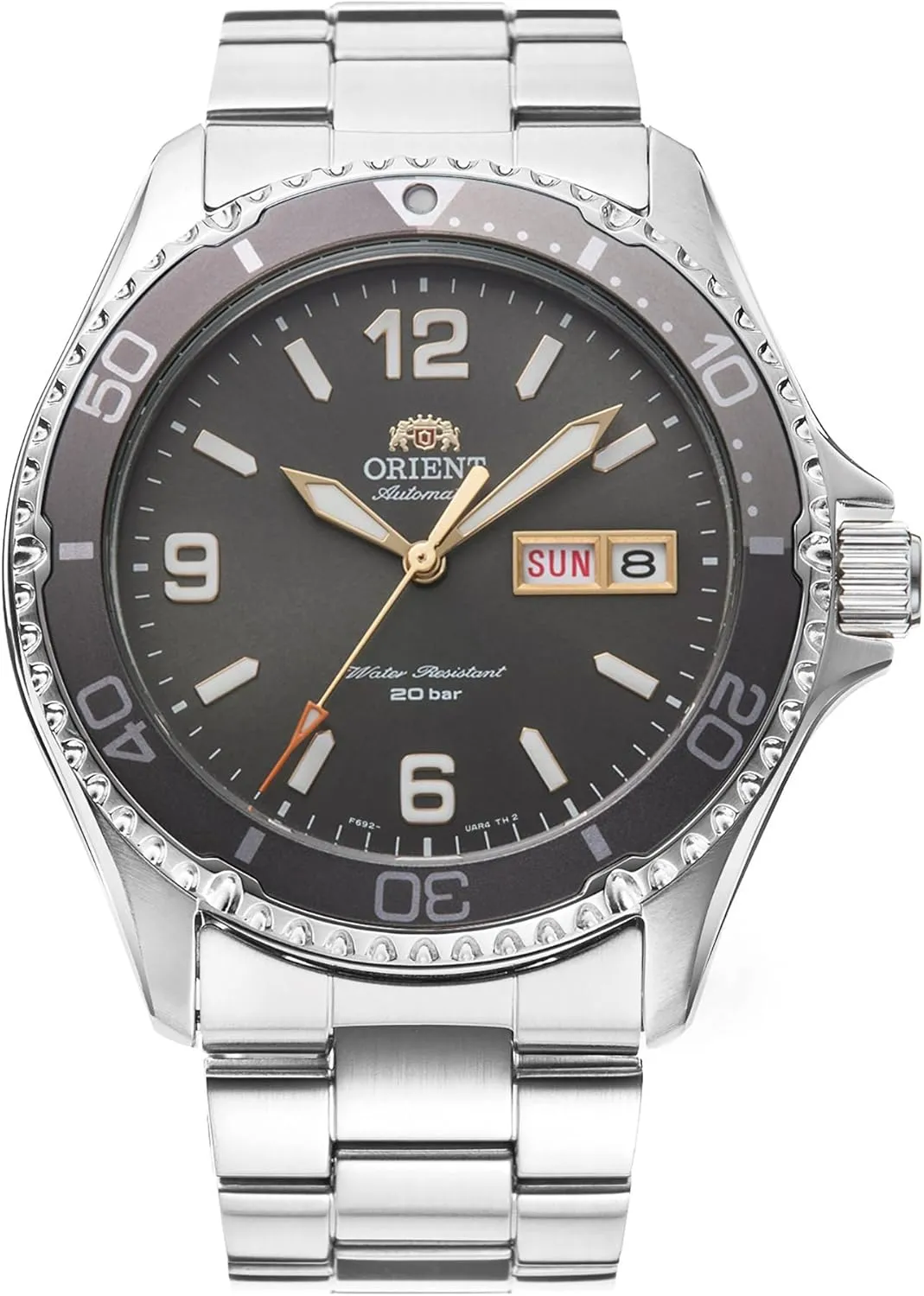 Orient Sports Kamasu Arabic - AA08 Automatic Manual Winding Waterproof Men's Watch, Arabic Grey Slate, Sporty