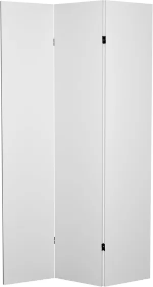 Oriental Furniture 7 ft. Tall Do It Yourself Canvas Room Divider - 3 Panels,White