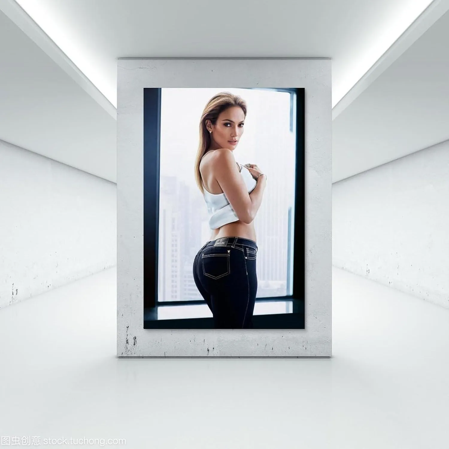 ORtte Jennifer Lopez Poster Wall Art Scroll Canvas Painting Picture Living Room Decor Home 12x18inch(30x45cm)
