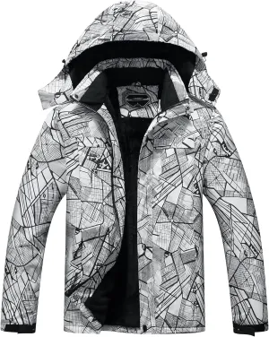 OTU Men's Waterproof Ski Jacket Snowboarding Windbreaker Warm Winter Hooded Mountain Snow Coat