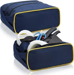 Oudain Hockey Tape Accessory Bag Large Capacity Bag with Double Zipper for Tape Wax Scissors Repair Kit Office Hockey Supplies