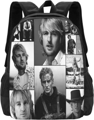 Owen Actor Wilson Backpack Laptop Computer Backpacks Travel Bag Double Shoulder Daypack for Work Hiking 15.6 Inch