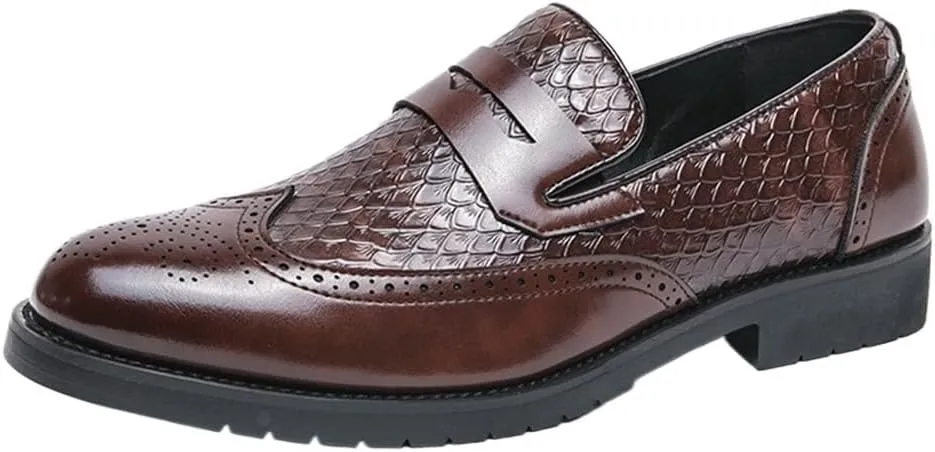 Oxford Shoes for Men All-match Casual Slip on Formal Loafers Leisure Walk Mens Moccasins Male Driving Shoes Formal Dress Man Brogue Shoes