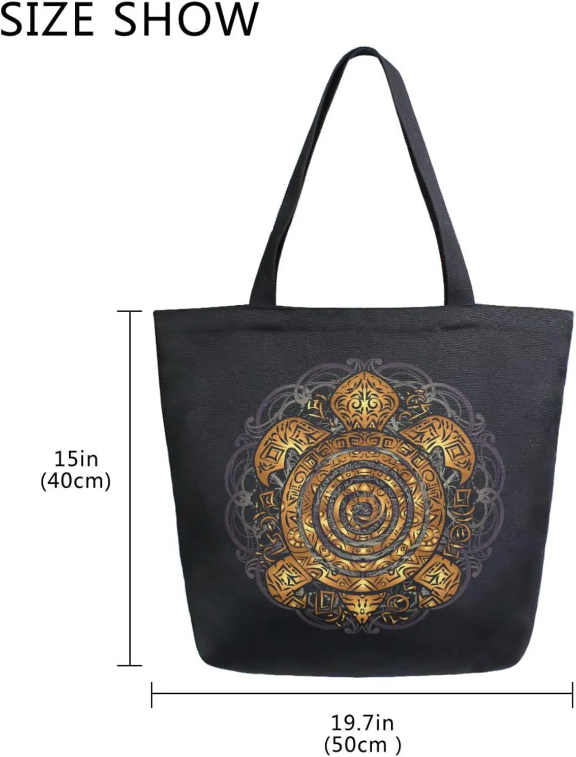 Oyihfvs Canvas Tote Grocery Bag, Women Large Shoulder Bag, Reusable Grocery Handbag