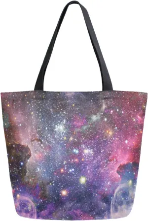 Oyihfvs Canvas Tote Grocery Bag, Women Large Shoulder Bag, Reusable Grocery Handbag