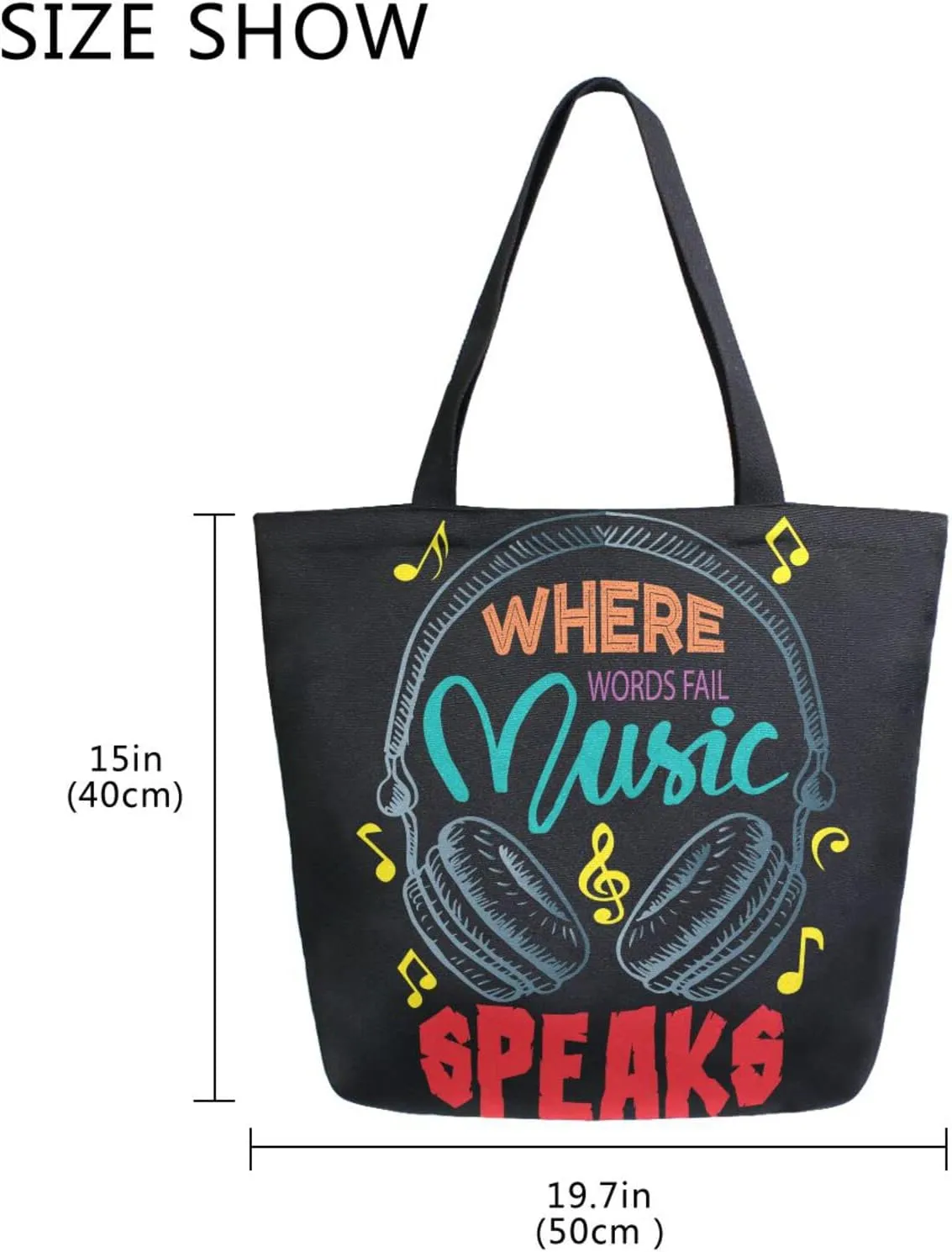 Oyihfvs Canvas Tote Grocery Bag, Women Large Shoulder Bag, Reusable Grocery Handbag