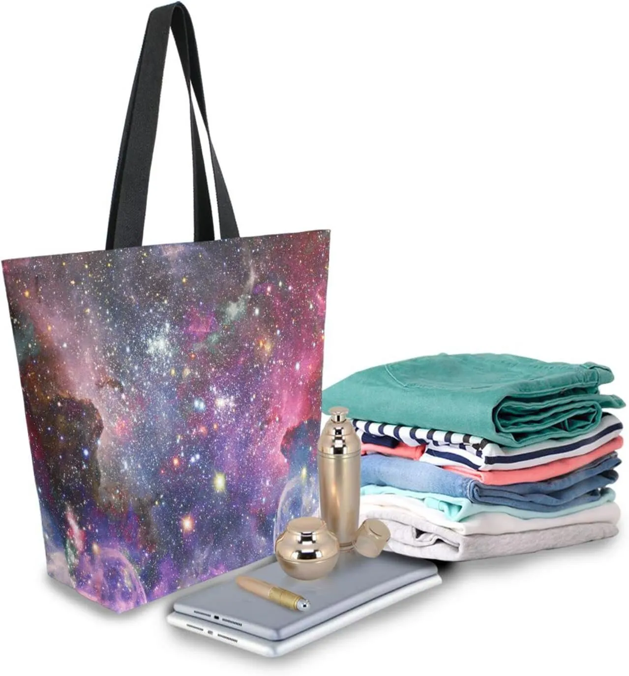 Oyihfvs Canvas Tote Grocery Bag, Women Large Shoulder Bag, Reusable Grocery Handbag