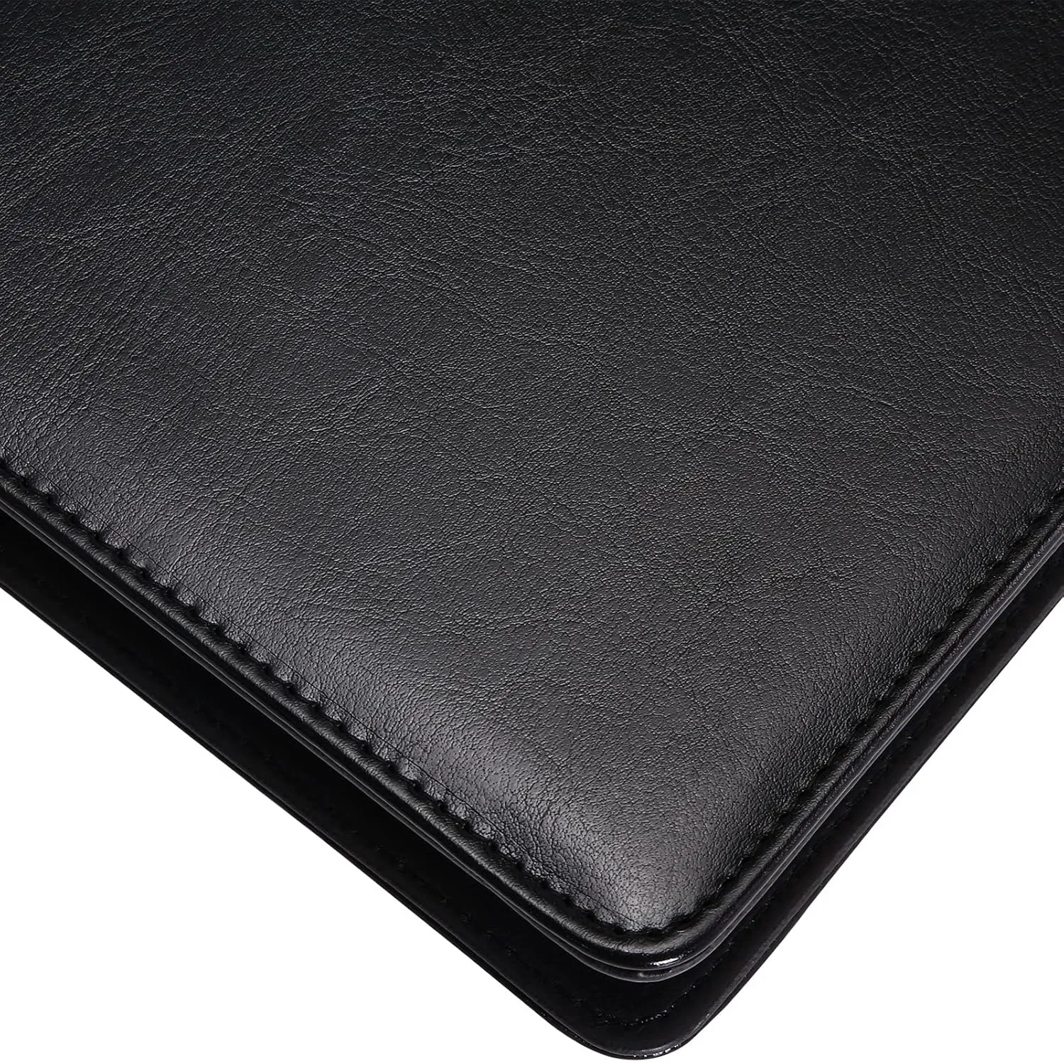 Padfolio/Portfolio Folder Clipboard,Resume/Interview Document Organizer & Business Card Holder Slot/Letter/A4 Size Writing Pad Holder,Faux Leather Office Conference Notepad Clip Boards, Black