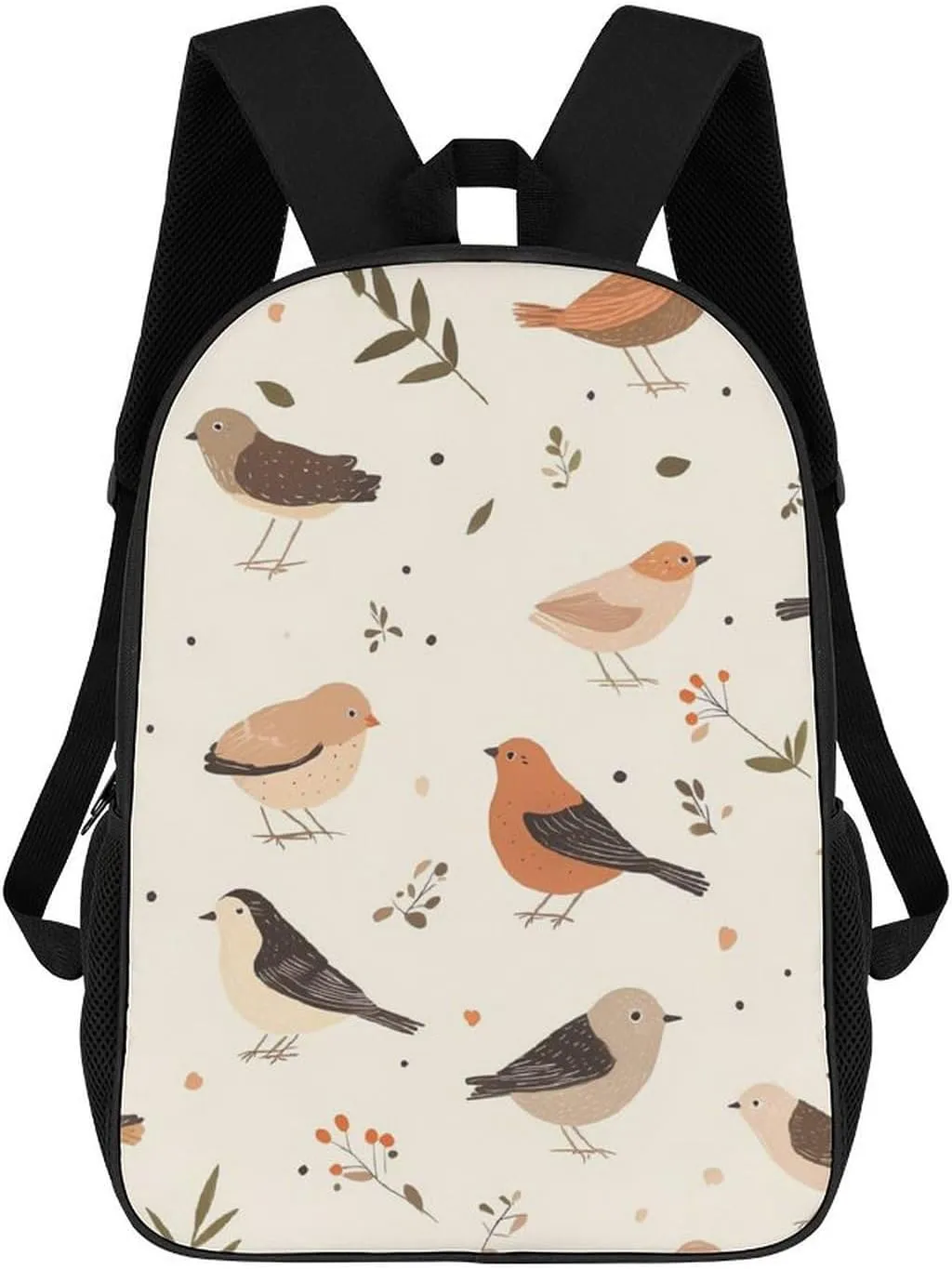 Pastoral Sparrow Birds Fashion Backpack 17 Inches Daypack Unisex Laptop Bag for Travel Business Work