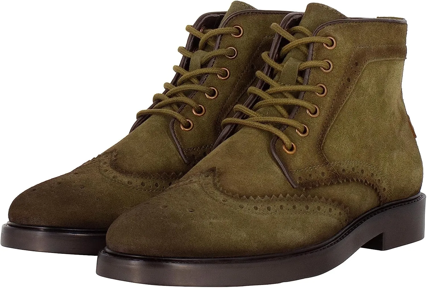 PATTEN Men's Classic Brogue Ankle Boots