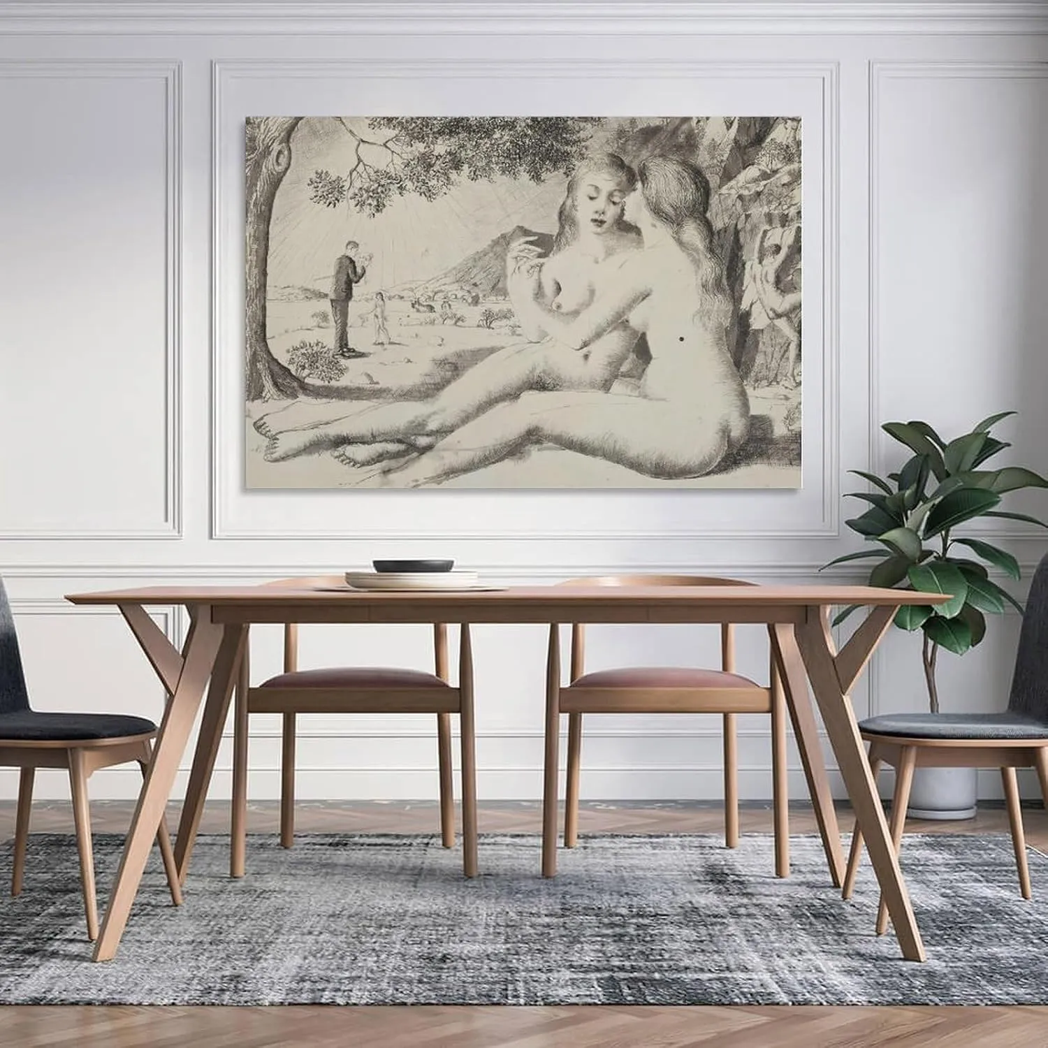 Paul Delvaux Posters Print (7) Poster Decorative Painting Canvas Wall Art Living Room Posters Bedroom Painting 16x24inch(40x60cm)