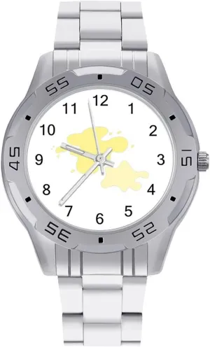 Pee Yellow Urine Simple Stainless Steel Band Business Watch Dress Wrist Unique Luxury Work Casual Waterproof Watches