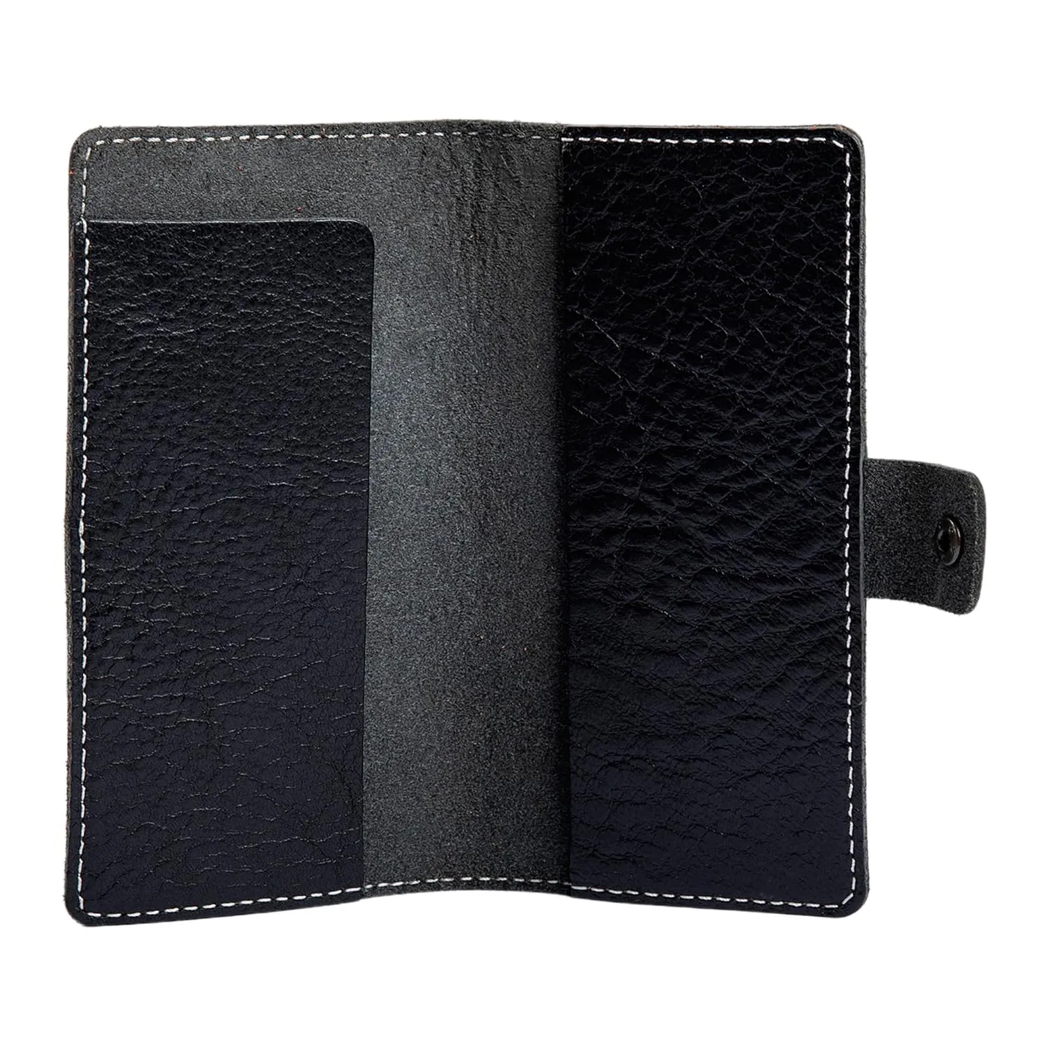 PEGAI Handmade Personalized Leather Checkbook Covers For Personal Checkbook | 100% Distressed Leather Checkbook Cover & Wallet | Business Checkbook Cover | Clark (Phokion Black)