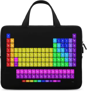 Periodic Table Of Elements Laptop bag Waterproof Carrying Cases Briefcase Fits Notebook/Ebooks/Tablet(10 inch-17inch,5 sizes)