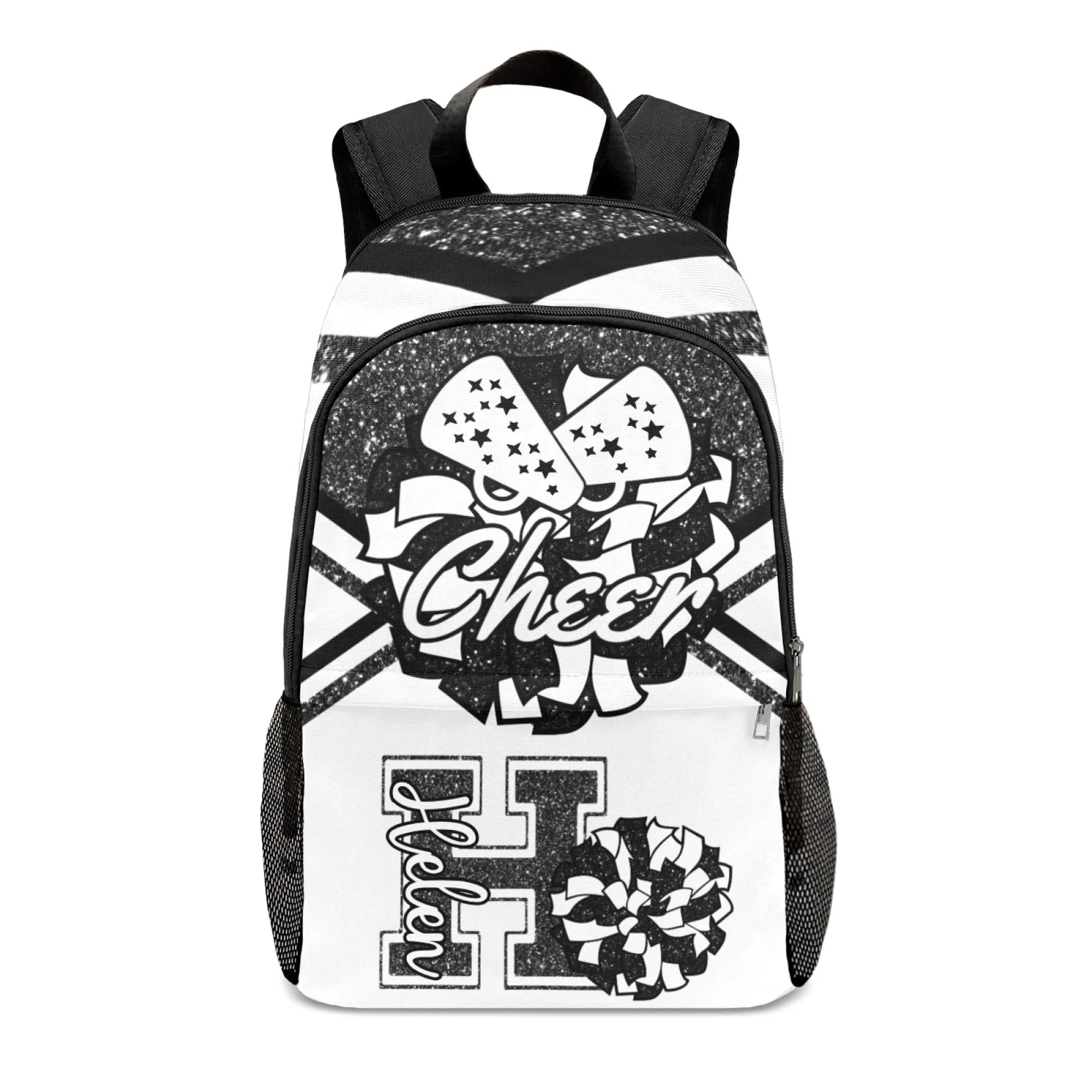 Personalized Cheer Cheerleader Black Green Blue Gold Grey Purple Rose Red All Over Print Casual Name Backpack