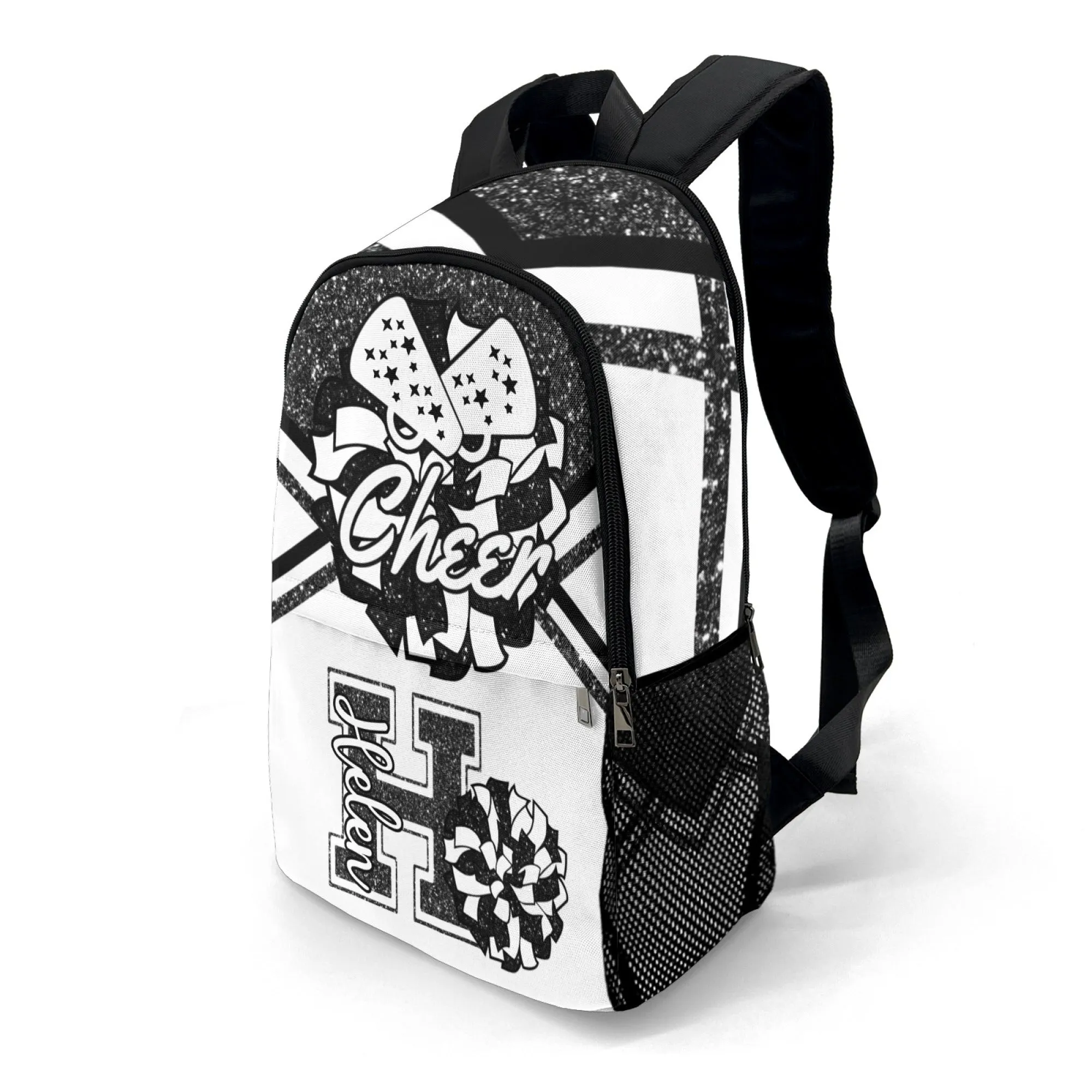 Personalized Cheer Cheerleader Black Green Blue Gold Grey Purple Rose Red All Over Print Casual Name Backpack
