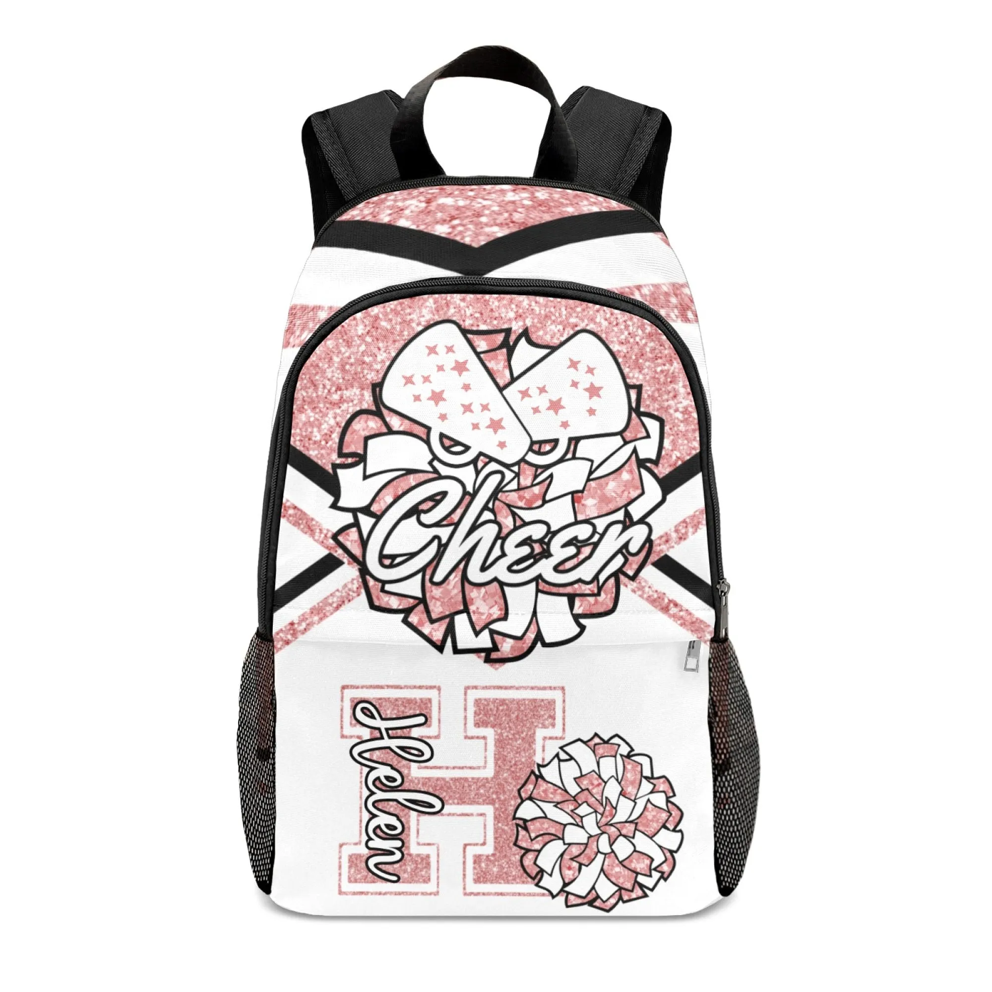 Personalized Cheer Cheerleader Black Green Blue Gold Grey Purple Rose Red All Over Print Casual Name Backpack