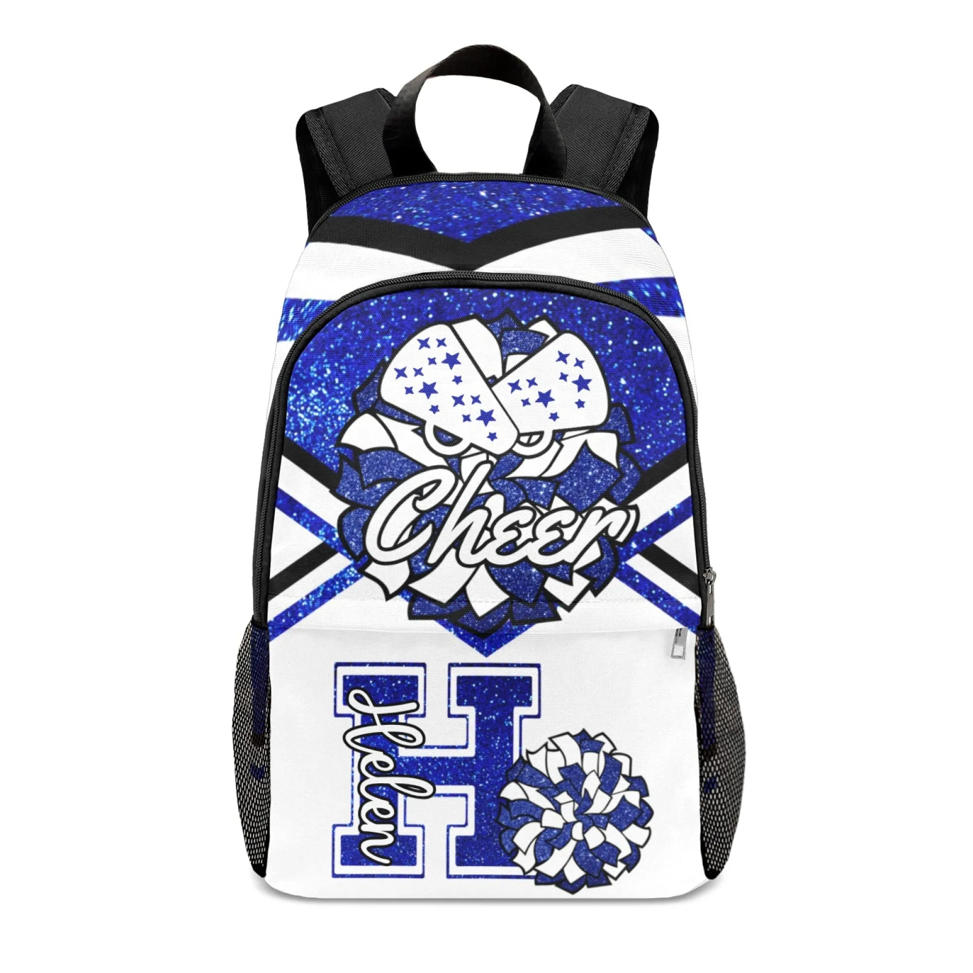 Personalized Cheer Cheerleader Black Green Blue Gold Grey Purple Rose Red All Over Print Casual Name Backpack