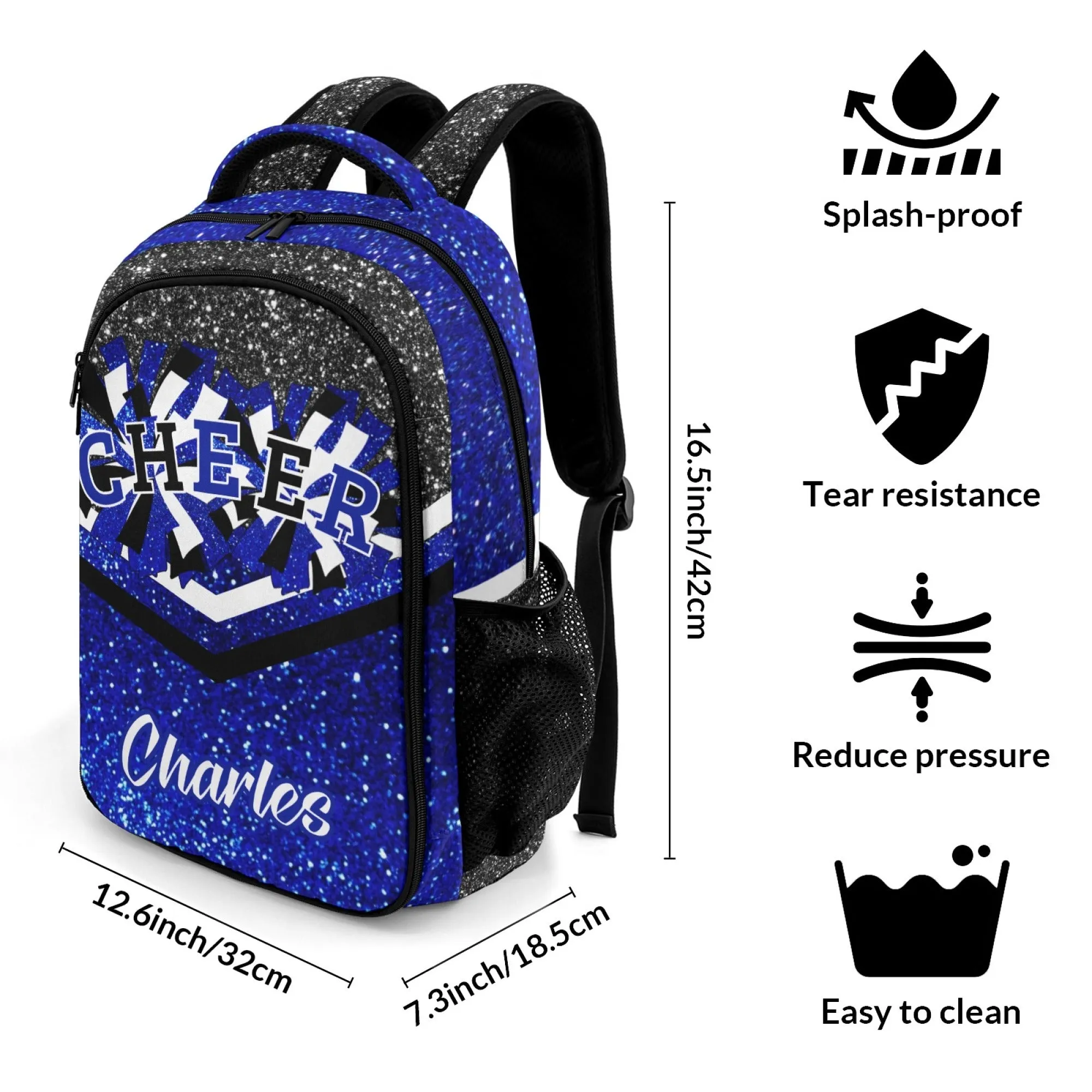Personalized Cheer Name Backpack Casual Fashion Cheerleader Backpacks Custom Name Backpack