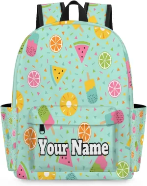 Personalized Cute Fruit Preschool Toddler Backpack for Boys Girls Custom Kids Name Small Bookbags Kindergarten Elementary Backpack, Watermelon