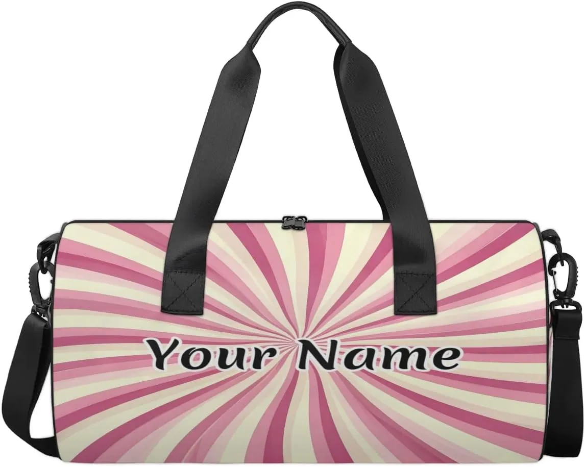 Personalized Duffel Bag for Women, Custom Chevrons Gym Bag for Sports, Waterproof Dance Bag with Name, Lightweight Carryon Gym Bag, Chevrons