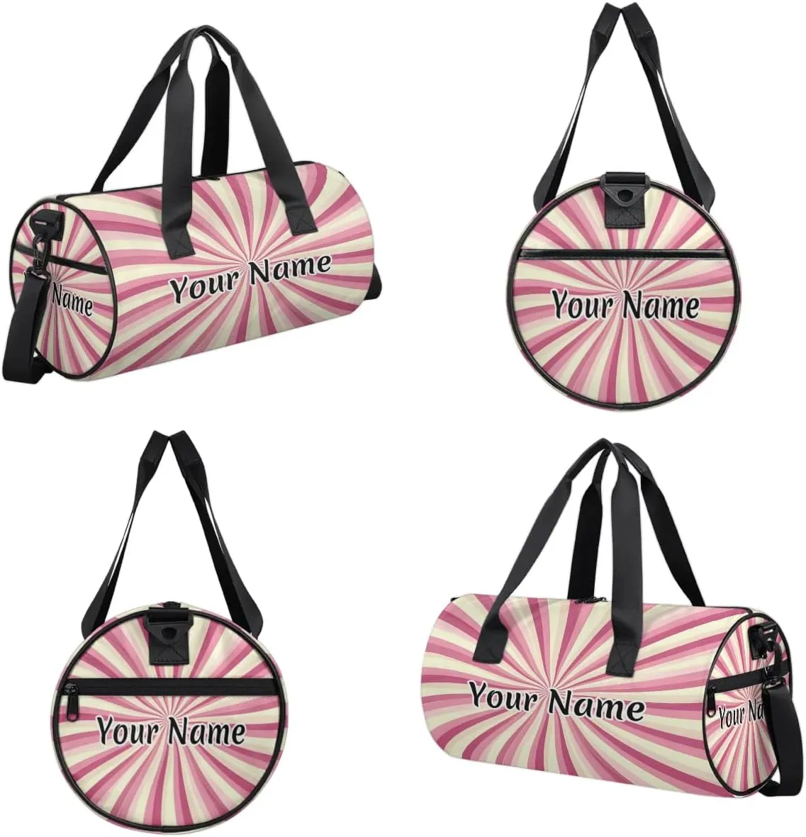 Personalized Duffel Bag for Women, Custom Chevrons Gym Bag for Sports, Waterproof Dance Bag with Name, Lightweight Carryon Gym Bag, Chevrons