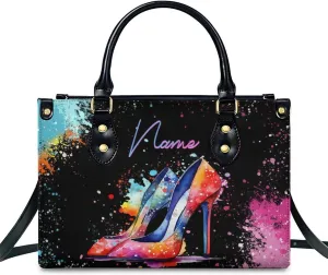 Personalized Leather Handbags for Women - Fashion Casual Shoulder Tote Bag - Gifts for Women Mom Grandma